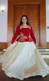 Pc 558 Chinon Embroidery Work Indowestern Wholesale Suppliers In India